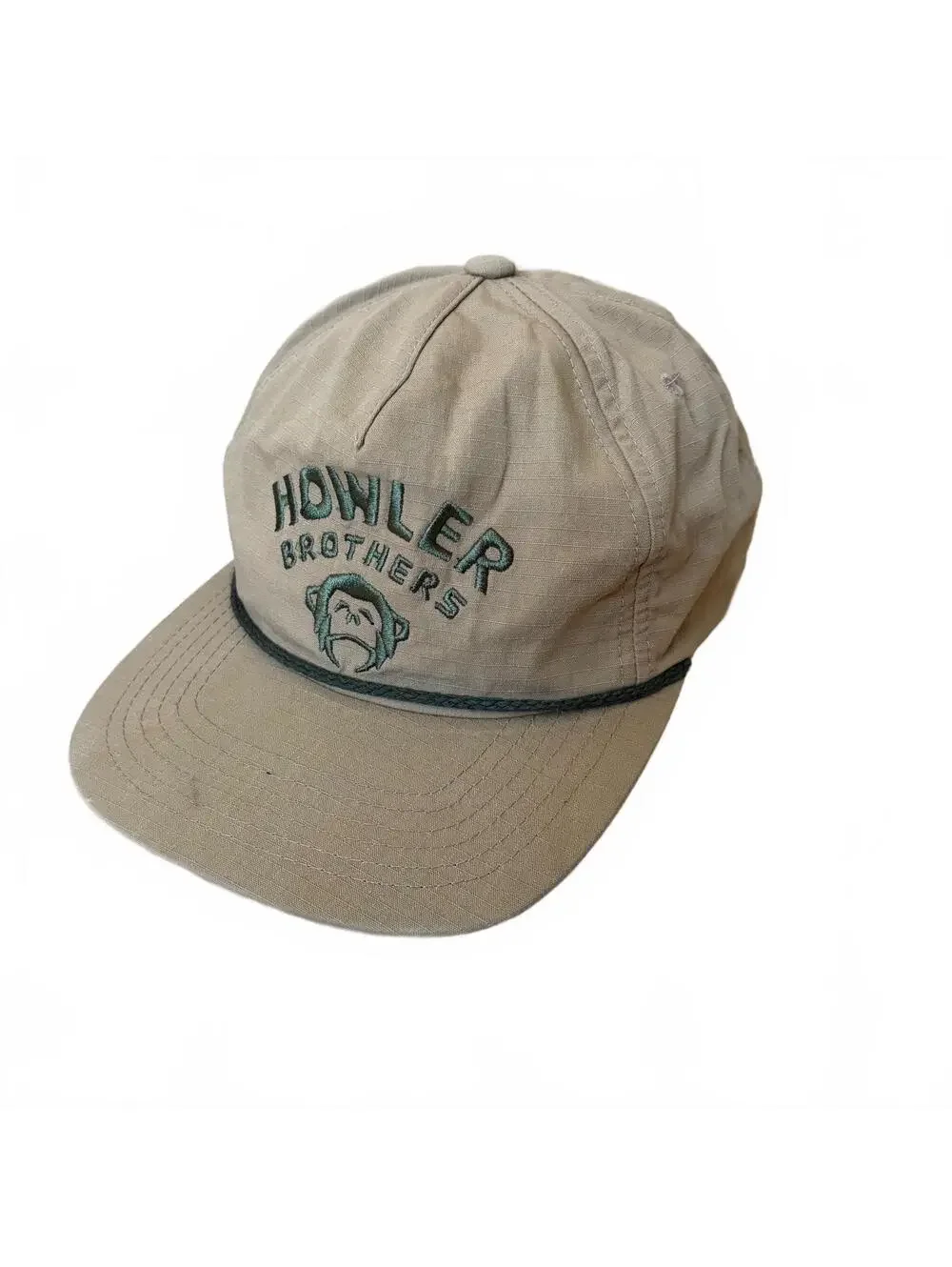 Howler Brothers Camp Rope Snapback Hat Cap Monkey Adjustable Embroidered Khaki